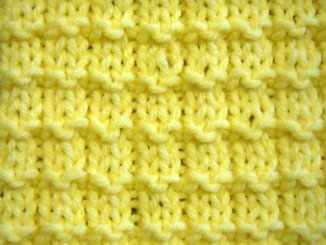Learn to knit the waffle stitch
